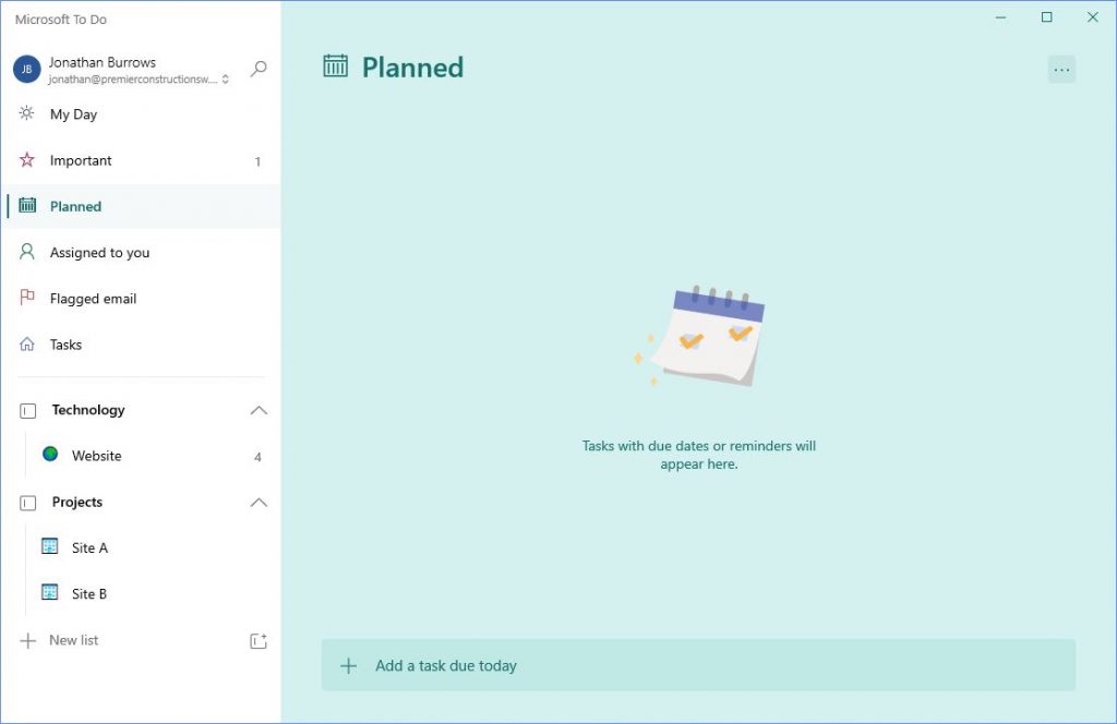 Microsoft To Do Planned